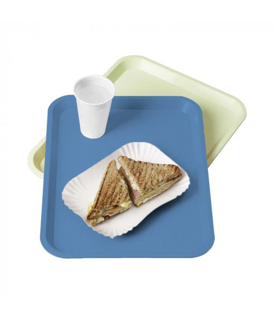 PLATEAU FAST FOOD BLEU 35X27.2CM PLATEX dans PLATEAUX