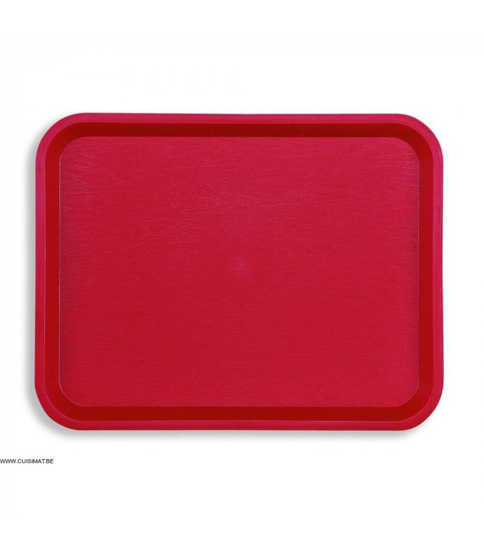 PLATEAU FAST FOOD ROUGE 35X27.2CM PLATEX dans PLATEAUX