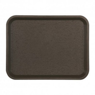 PLATEAU FAST FOOD MARRON 35X27.2CM PLATEX dans PLATEAUX