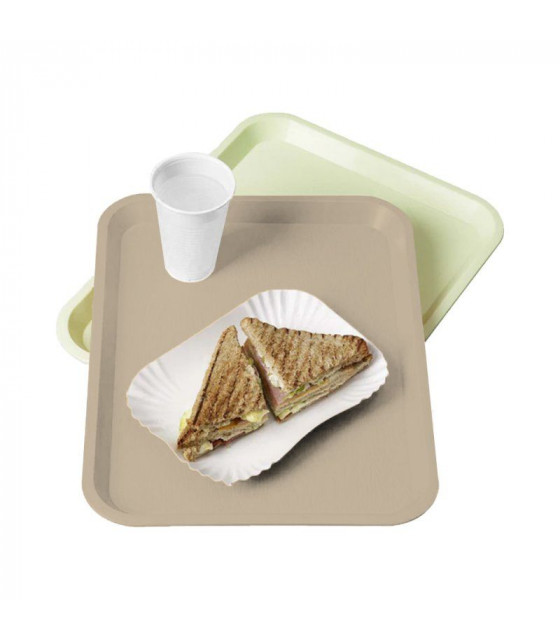 PLATEAU FAST FOOD SABLE 35X27.2CM PLATEX dans PLATEAUX