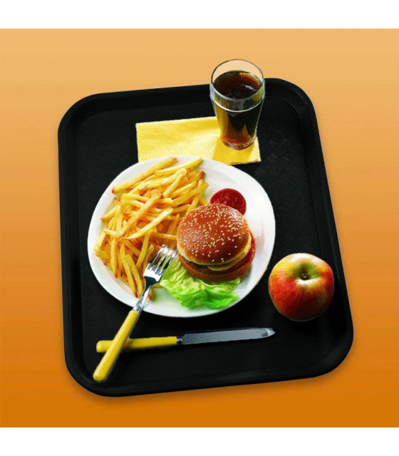 PLATEAU ACER PP NOIR 46X36CM PLATEX dans PLATEAUX
