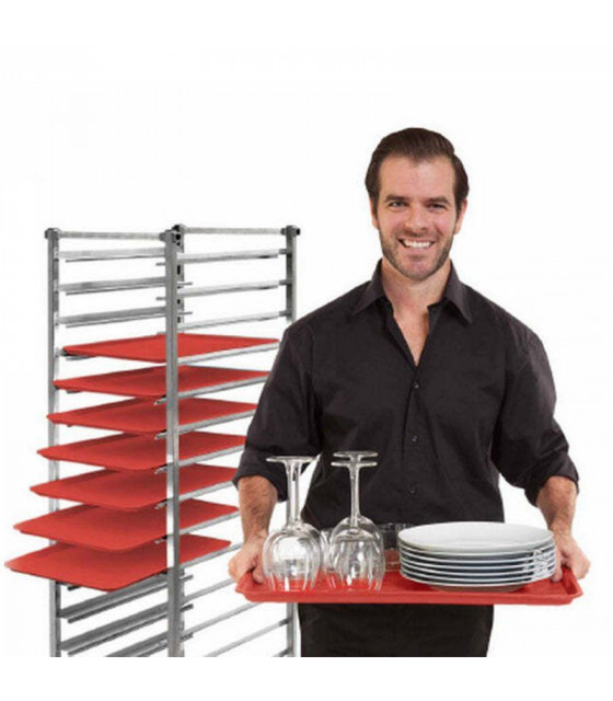 PLATEAU 400X600 MM ROUGE PLATEX dans PRESENTATION