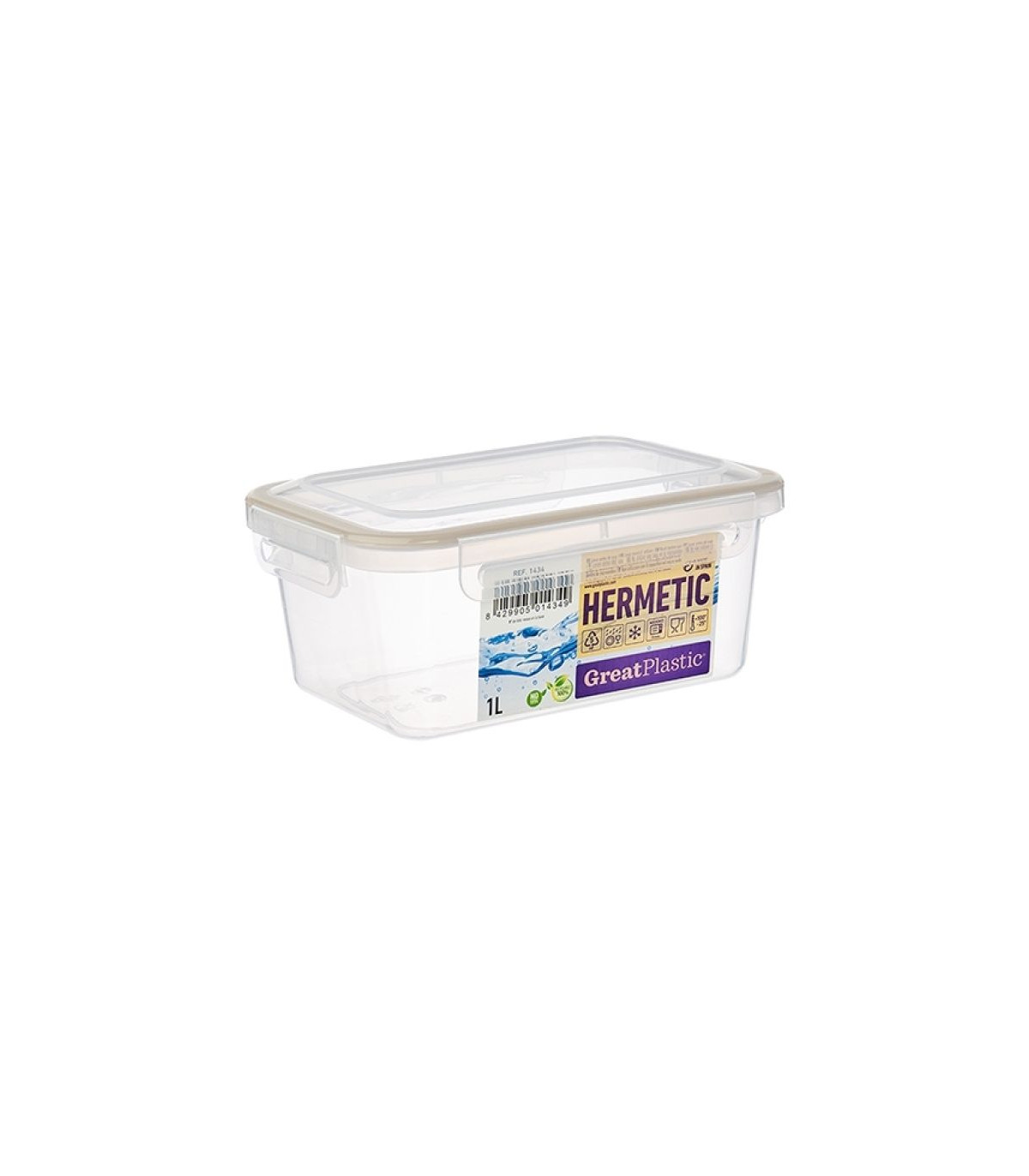 CONTAINER TOUS USAGES 1LT GREATPLASTIC dans BOITES DE CONSERVATION