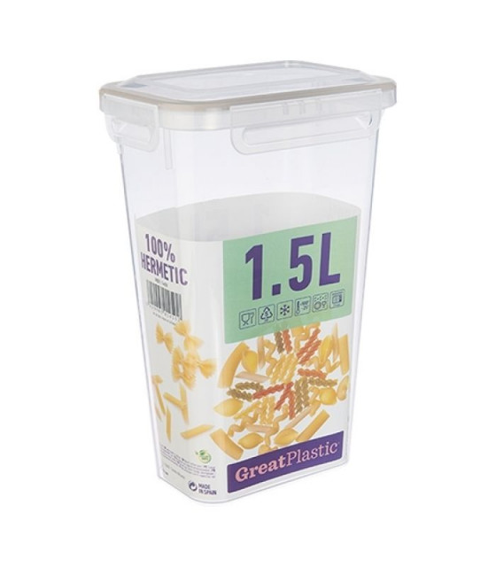 CONTAINER TOUS USAGES 1.5LT GREATPLASTIC dans BOITES DE CONSERVATION