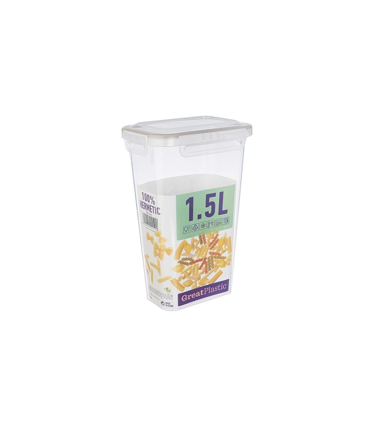 CONTAINER TOUS USAGES 1.5LT GREATPLASTIC dans BOITES DE CONSERVATION