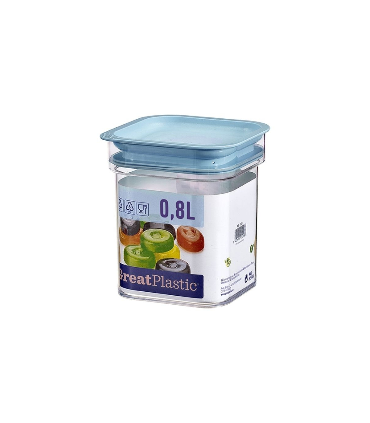 CONTAINER TOUS USAGES 0.8LT GREATPLASTIC dans BOITES DE CONSERVATION
