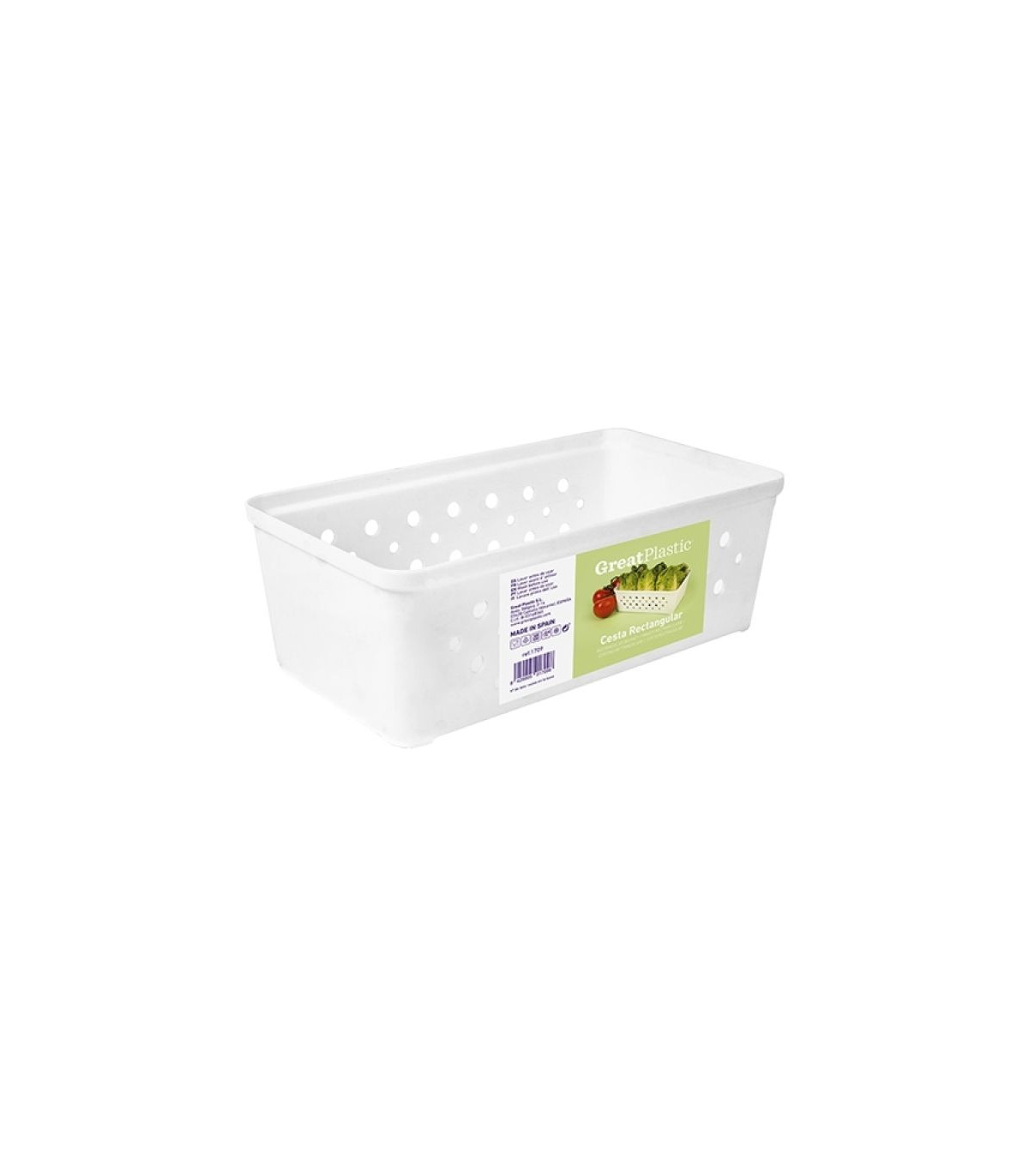 PANIER DE RANGEMENT 21.5X11.5CM GREATPLASTIC dans BOITES DE CONSERVATION
