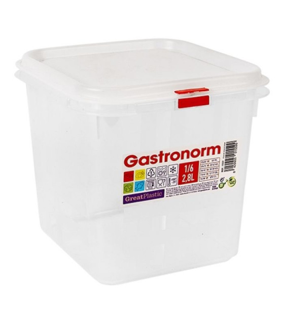 BOITE A ALIMENTS GN1/6 H150MM GREATPLASTIC dans BOITES DE CONSERVATION