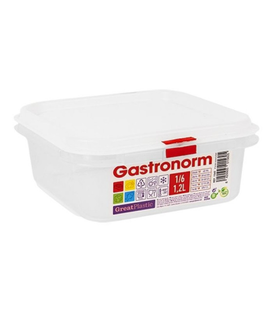 BOITE A ALIMENTS GN1/6 H65MM GREATPLASTIC dans BOITES DE CONSERVATION