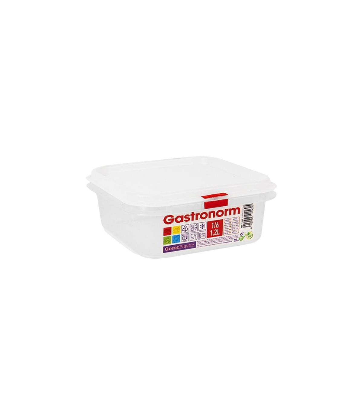 BOITE A ALIMENTS GN1/6 H65MM GREATPLASTIC dans BOITES DE CONSERVATION