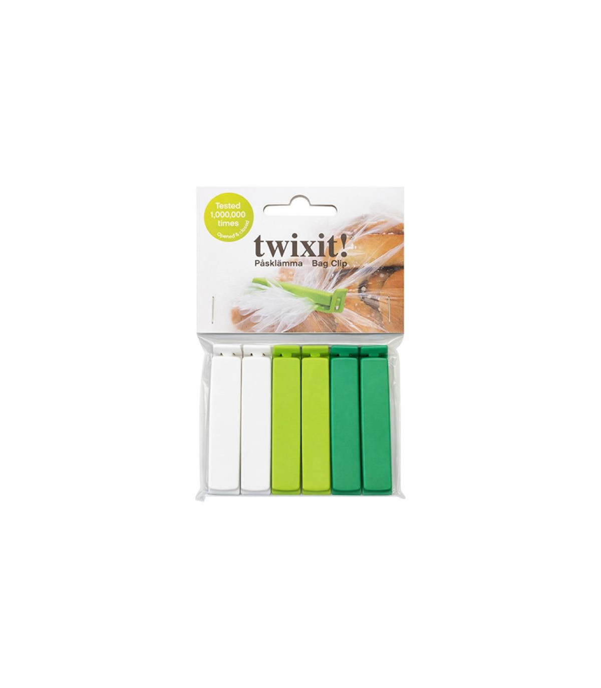 CLIPS DE SAC 6CM 6 PIECES TWIXIT dans DIVERS