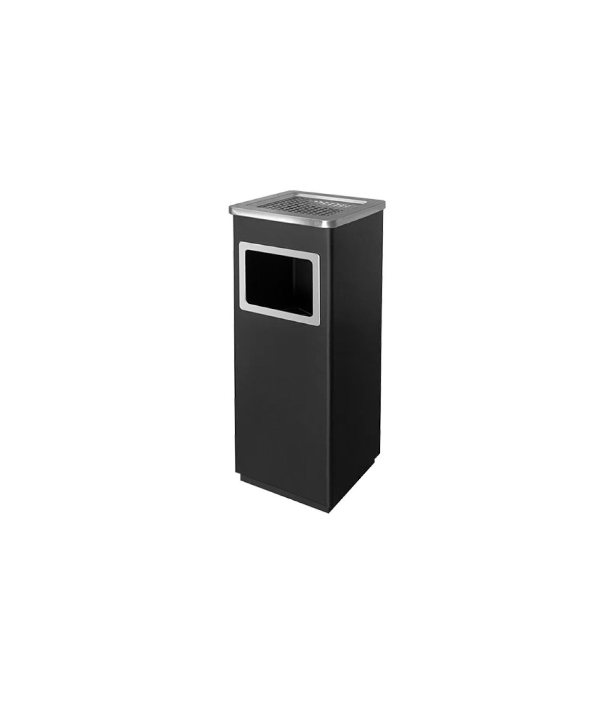CENDRIER-CORBEILLE A DECHETS NOIR 12LT dans POUBELLES