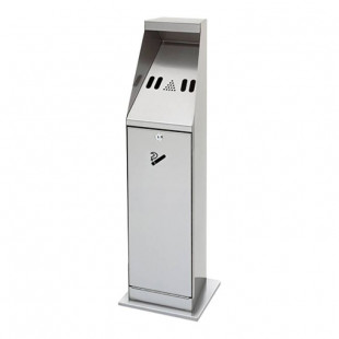 CENDRIER-CORBEILLE A DECHETS NOIR 12LT dans POUBELLES
