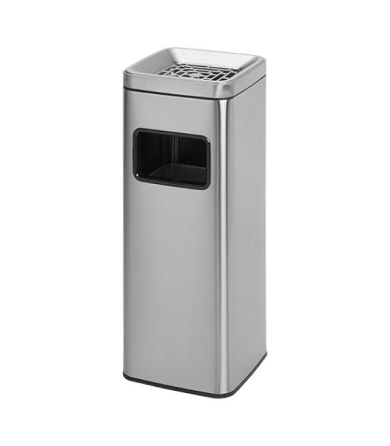CENDRIER-CORBEILLE A DECHETS INOX 12LT dans POUBELLES