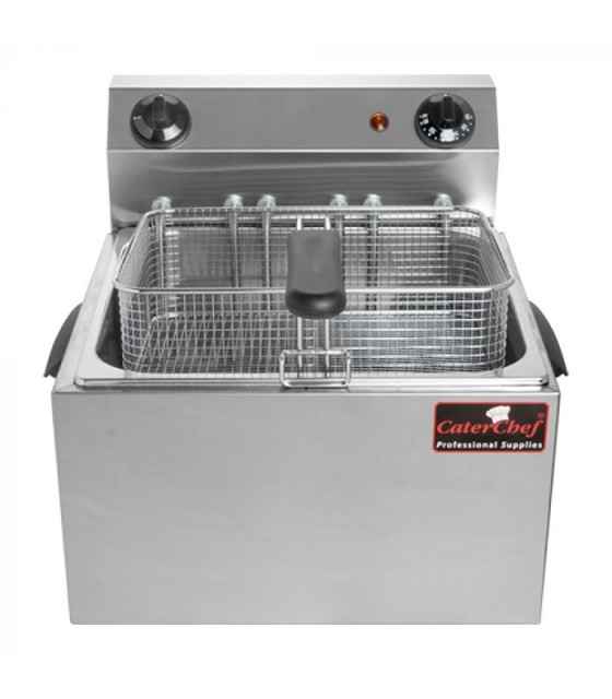 FRITEUSE ELECTRIQUE 10LT AVEC ROBINET CATERCHEF dans ELECTRIQUE