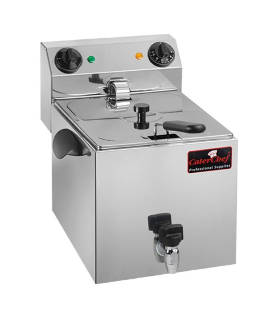 FRITEUSE ELECTRIQUE 9LT AVEC ROBINET CATERCHEF dans ELECTRIQUE