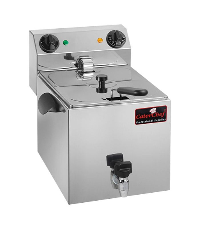 FRITEUSE ELECTRIQUE 9LT AVEC ROBINET CATERCHEF dans ELECTRIQUE