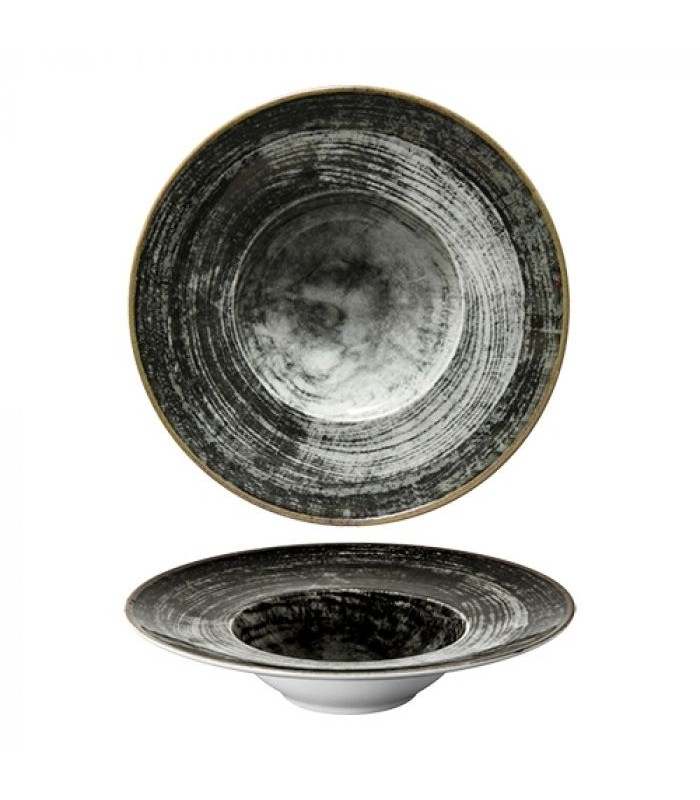 ASSIETTE RONDE ENTREE - DESSERT@27.5CM NAPOLI BLACK SATURNIA dans SATURNIA