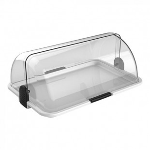 VITRINE BUFFET ROLL TOP 1 ETAGE NOIRE 47X32CM CUISIMAT dans ARTICLES DE PRESENTATION