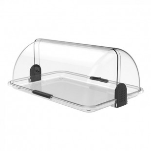 VITRINE BUFFET ROLL TOP 1 ETAGE TRANSPARENTE 47X32CM CUISIMAT dans ARTICLES DE PRESENTATION