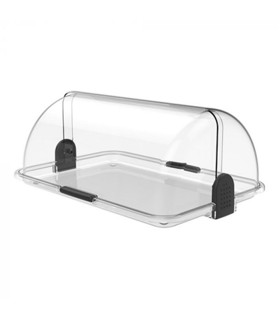 VITRINE BUFFET ROLL TOP 1 ETAGE TRANSPARENTE 47X32CM CUISIMAT dans ARTICLES DE PRESENTATION