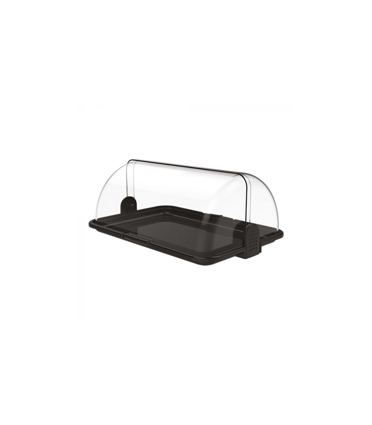 VITRINE BUFFET ROLL TOP 1 ETAGE NOIRE 47X32CM CUISIMAT dans ARTICLES DE PRESENTATION