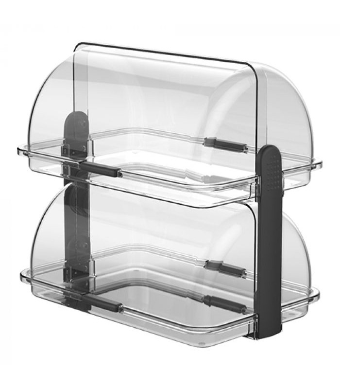 VITRINE DE BUFFET 38X26CM 2 ETAGES TRANSPARENTE CUISIMAT dans ARTICLES DE PRESENTATION