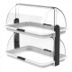 VITRINE DE BUFFET 38X26CM 2 ETAGES BLANCHE CUISIMAT