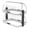VITRINE DE BUFFET 38X26CM 2 ETAGES BLANCHE CUISIMAT dans ARTICLES DE PRESENTATION