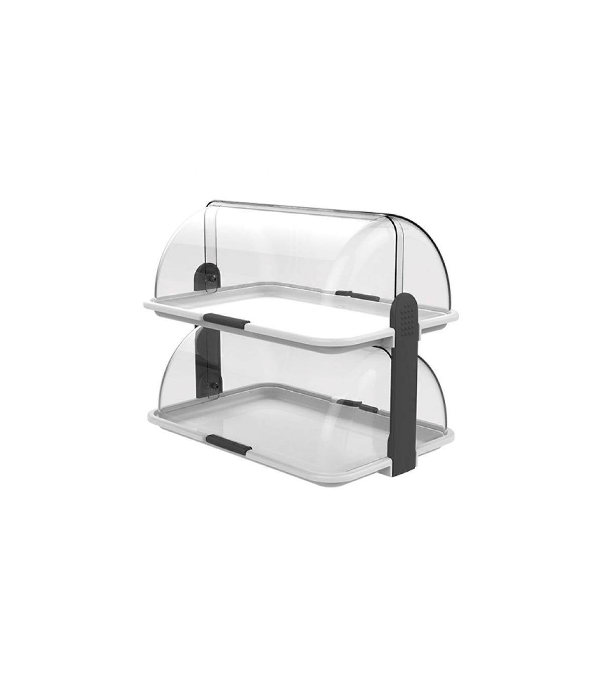 VITRINE BUFFET ROLL TOP 2 ETAGES 47X32CM BLANCHE CUISIMAT dans ARTICLES DE PRESENTATION