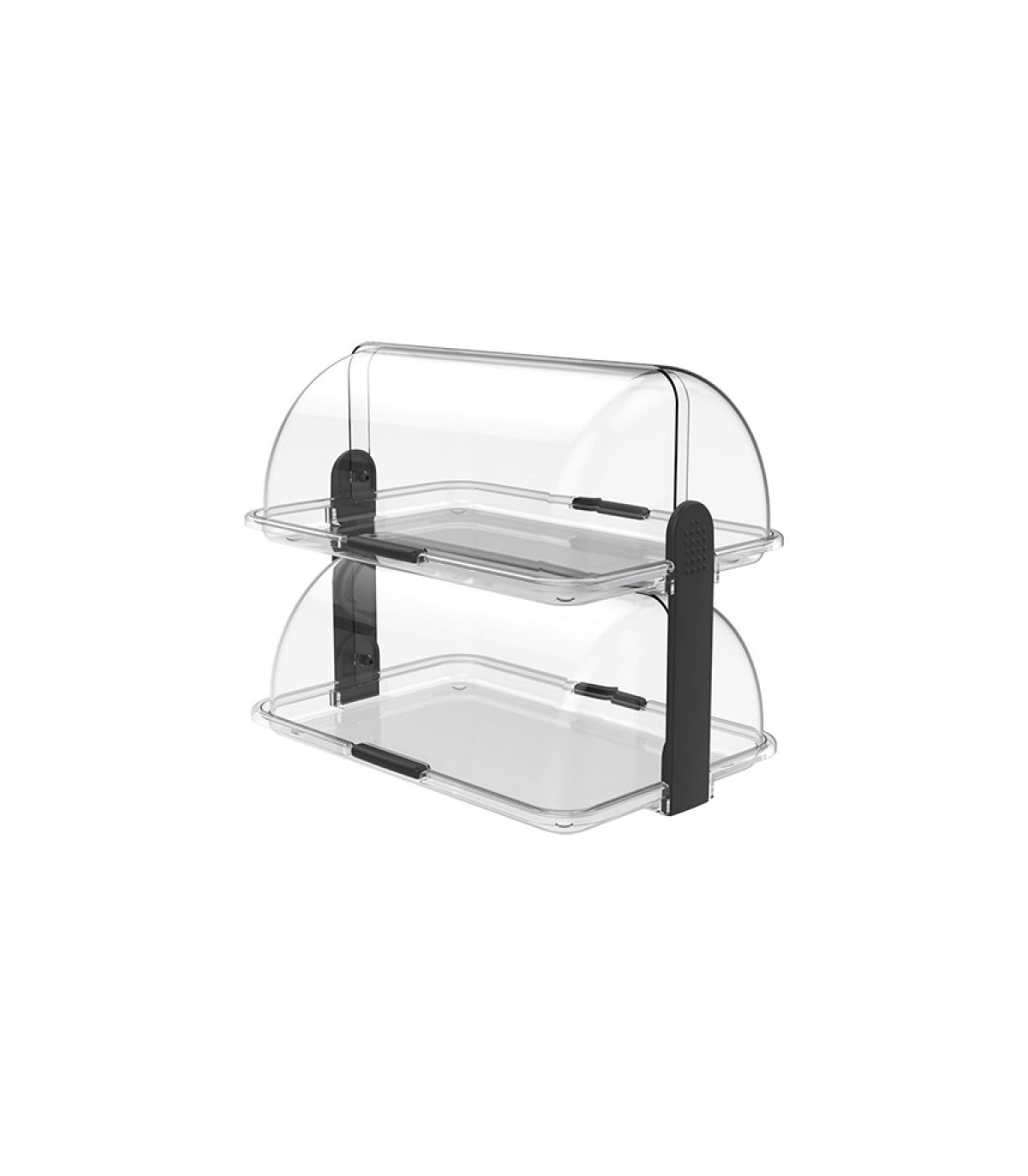 VITRINE BUFFET ROLL TOP 2 ETAGES 47X32CM TRANSPARENTE CUISIMAT dans ARTICLES DE PRESENTATION
