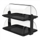 VITRINE BUFFET ROLL TOP 2 ETAGES 47X32CM NOIRE CUISIMAT