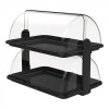 VITRINE BUFFET ROLL TOP 2 ETAGES 47X32CM NOIRE CUISIMAT dans ARTICLES DE PRESENTATION