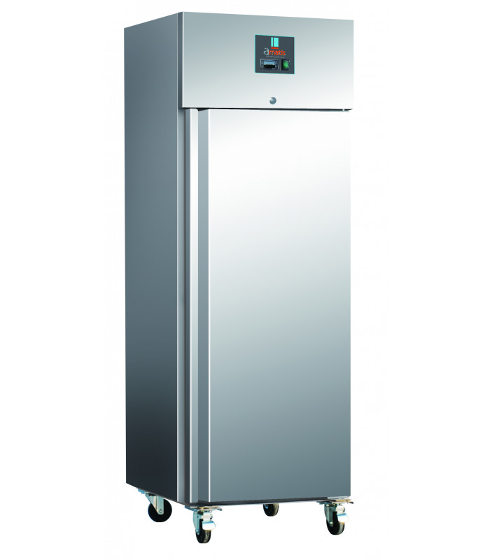 ARMOIRE FROIDE INOX GN2/1 -3 +10°C - 690 LITRES - GLISSIERES NON EMBOUTIES - SUR ROUES - CLASSE B dans TEMP1