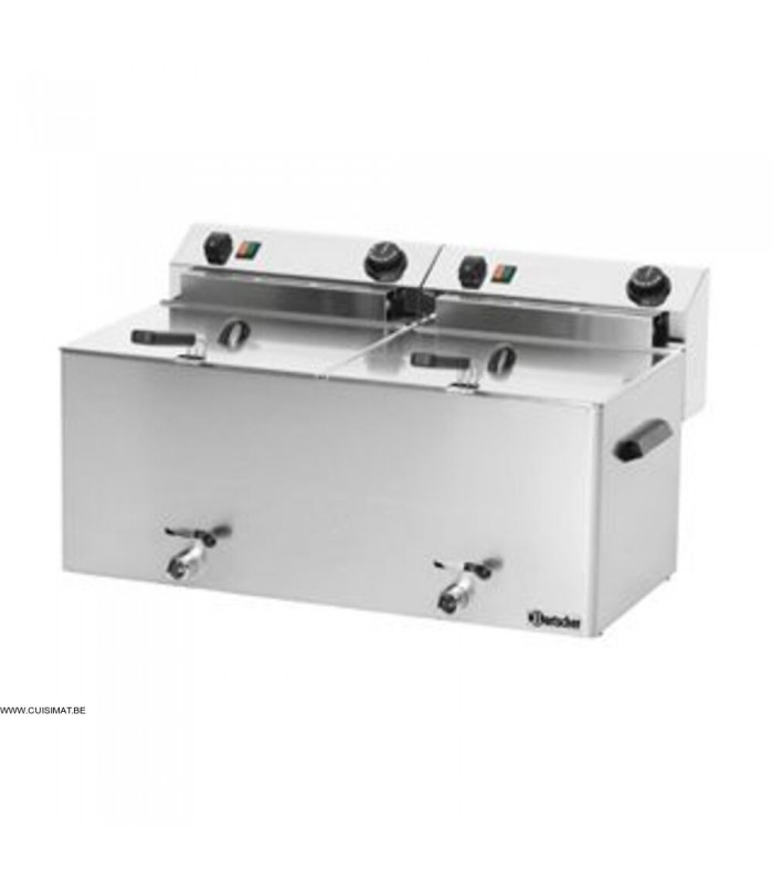 FRITEUSE ELECTRIQUE DOUBLE PROFESSIONAL AVEC VANNE DE VIDANGE BARTSCHER dans ELECTRIQUE