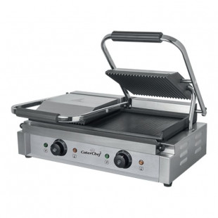 CONTACT GRILL DUETTE COMPACT LISSE + RAINURE CATERCHEF dans GRILL DE CONTACT