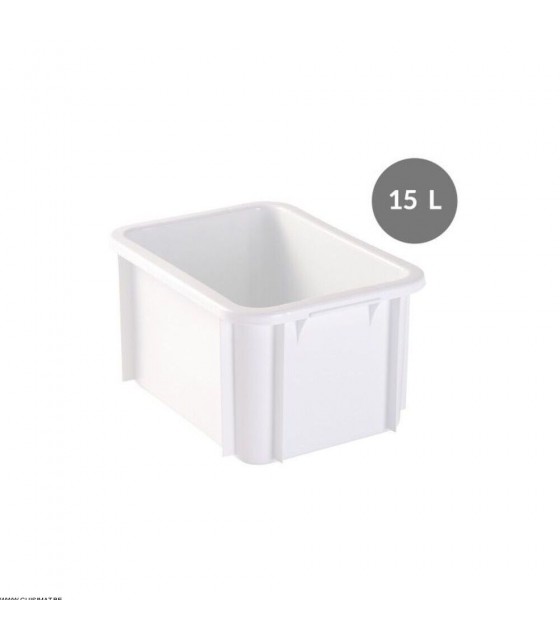 BAC RECTANGULAIRE 15LT BLANC GILAC dans BAC DE TRANSPORT