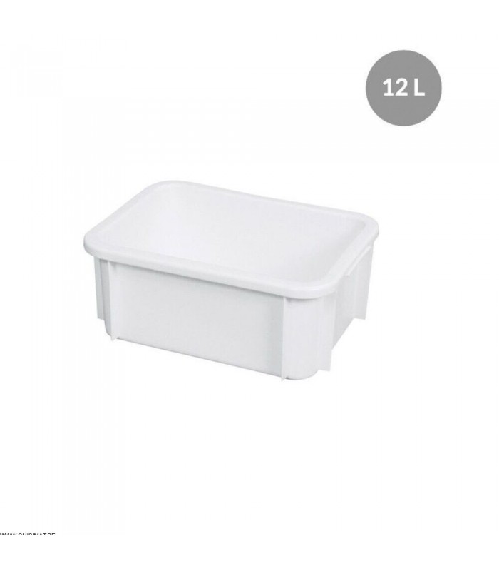 BAC RECTANGULAIRE 12LT BLANC GILAC dans BAC DE TRANSPORT