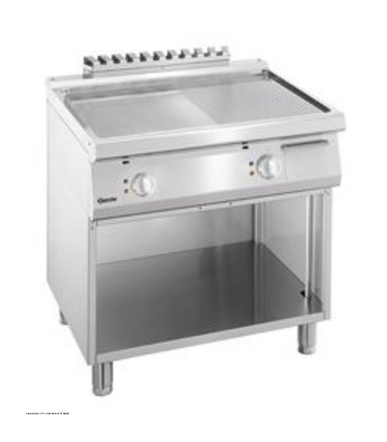 GRILL ELECTRIQUE 1/2LISSE + 1/2 NERVUREE SUR ARMOIRE OUVERTE SERIE 700 BASIC BAR dans GRILLADE ET PLANCHA