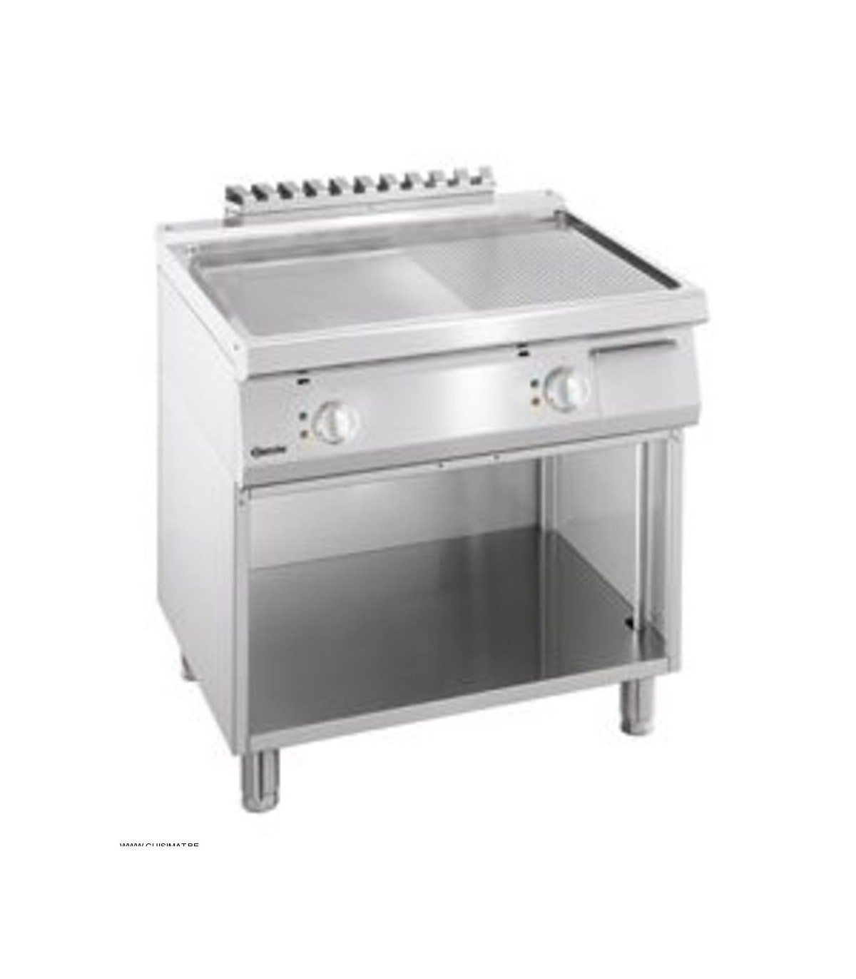 GRILL ELECTRIQUE 1/2LISSE + 1/2 NERVUREE SUR ARMOIRE OUVERTE SERIE 700 BASIC BAR dans GRILLADE ET PLANCHA