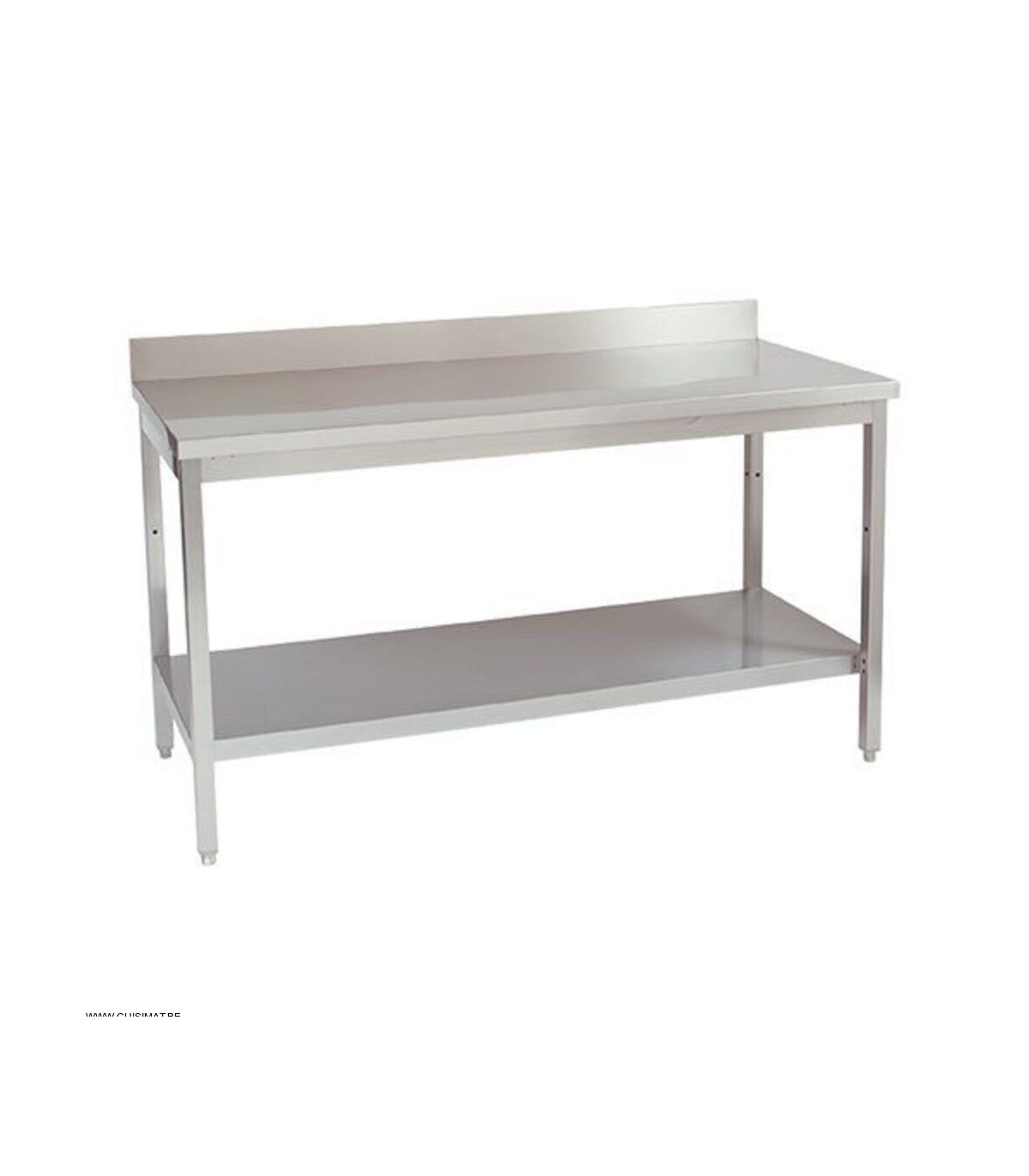 TABLE DE TRAVAIL INOX + DOSSERET + SOUS-TABLETTE 200CM MULTINOX dans TABLES INOX