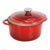 EOL  COCOTE ROUGE RONDE Ø24CM 4LT SITRAM dans COCOTTES