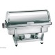CHAFING DISH GN1/1 COUVERCLE BASCULANT ROLLTOP POIGNEES EN BOIS