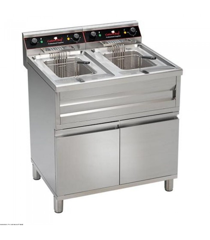 FRITEUSE ELECTRIQUE SUR MEUBLE 12+12LT + ROBINET CATERCHEF dans ELECTRIQUE