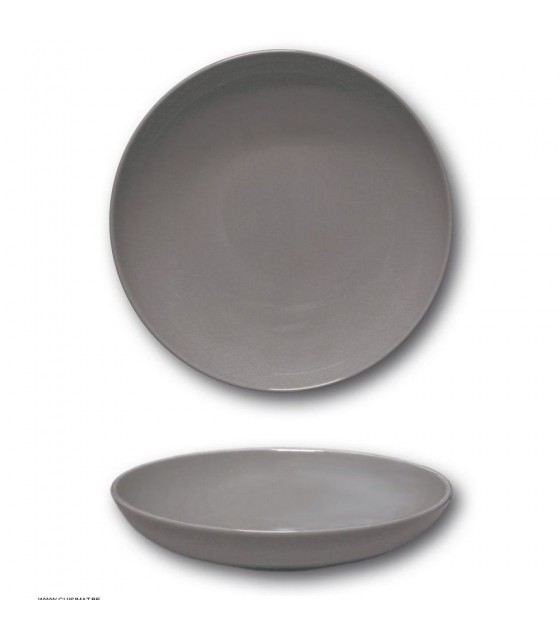 ASSIETTE CALOTTE Ø22CM SEVILLE GRISE - ASSIETTE CREUSE SATURNIA dans SATURNIA
