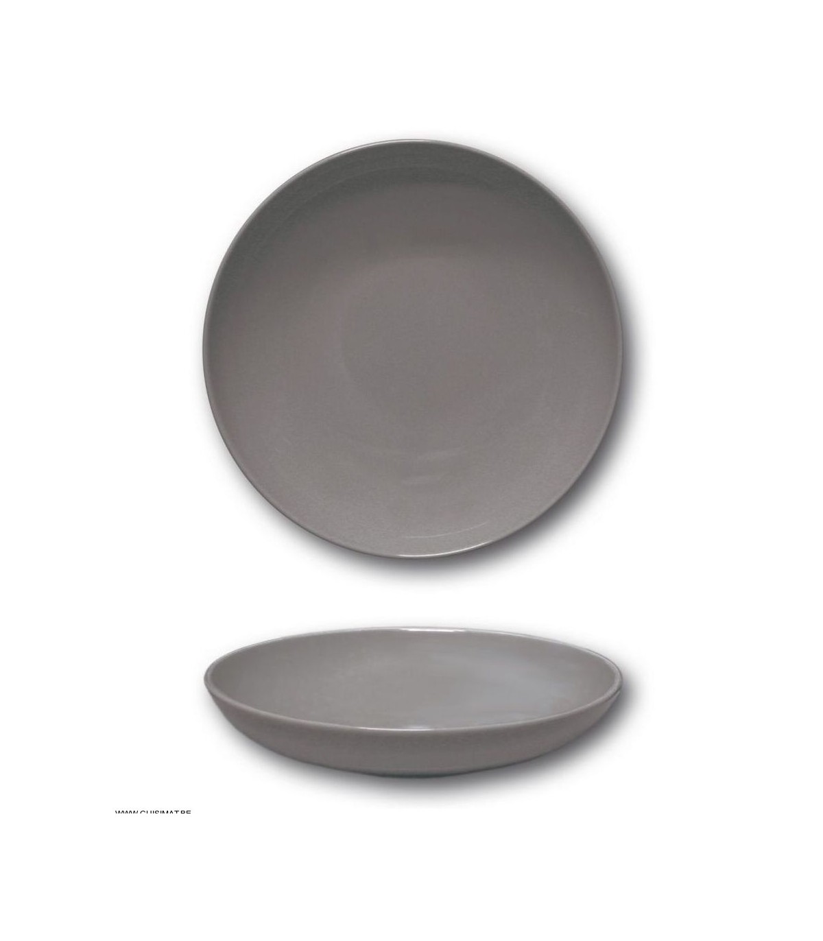 ASSIETTE CALOTTE Ø22CM SEVILLE GRISE - ASSIETTE CREUSE SATURNIA dans SATURNIA