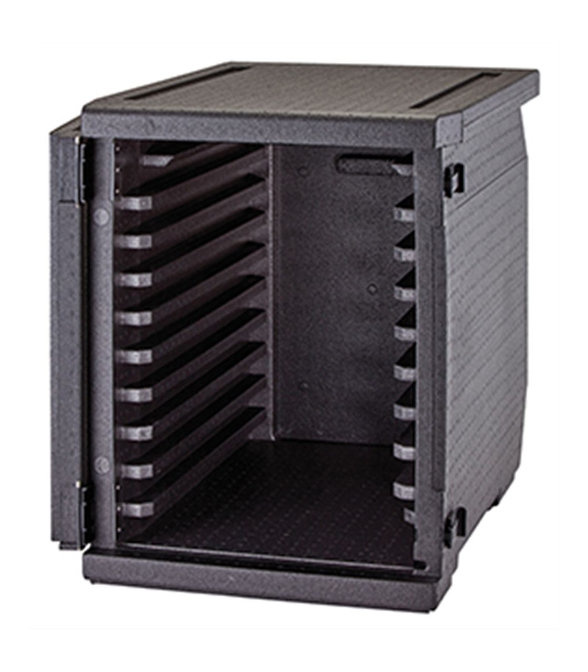 GOBOX A CHARGEMENT FRONTAL 60X40CM 9 GLISSIERES - NOIR CAMBRO dans BOX ISOTHERMES