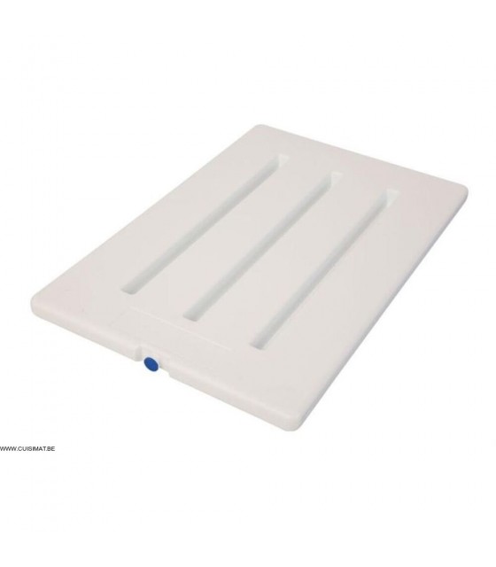 PLAQUE EUTECTIQUE 60X40 -12°C - BOUCHON BLEU DIM. 600X400X28 MM dans BOX ISOTHERMES