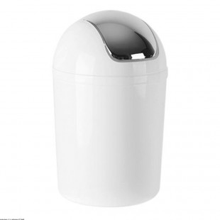 EOL  POUBELLE A BACULE 5LT PLASTIQUE BLANCHE CUISIMAT dans POUBELLES