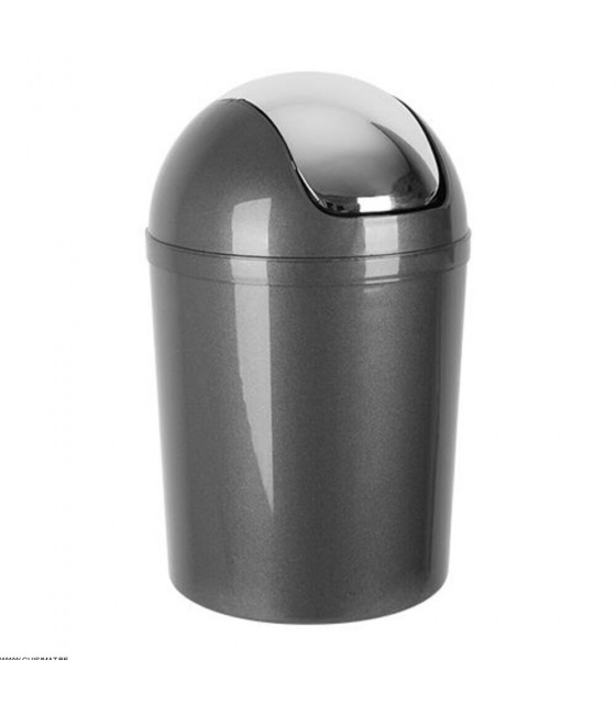 EOL  POUBELLE A BACULE 5LT PLASTIQUE GRIS CUISIMAT dans POUBELLES